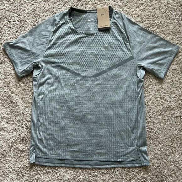 Nike Tech Running Shirt Dri-Fit Adv Slim Fit Techknit - Picture 6 of 10